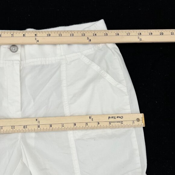 Chicos Women's White Cargo Capri Pants Size 0 Small lightweight - Picture 3 of 10